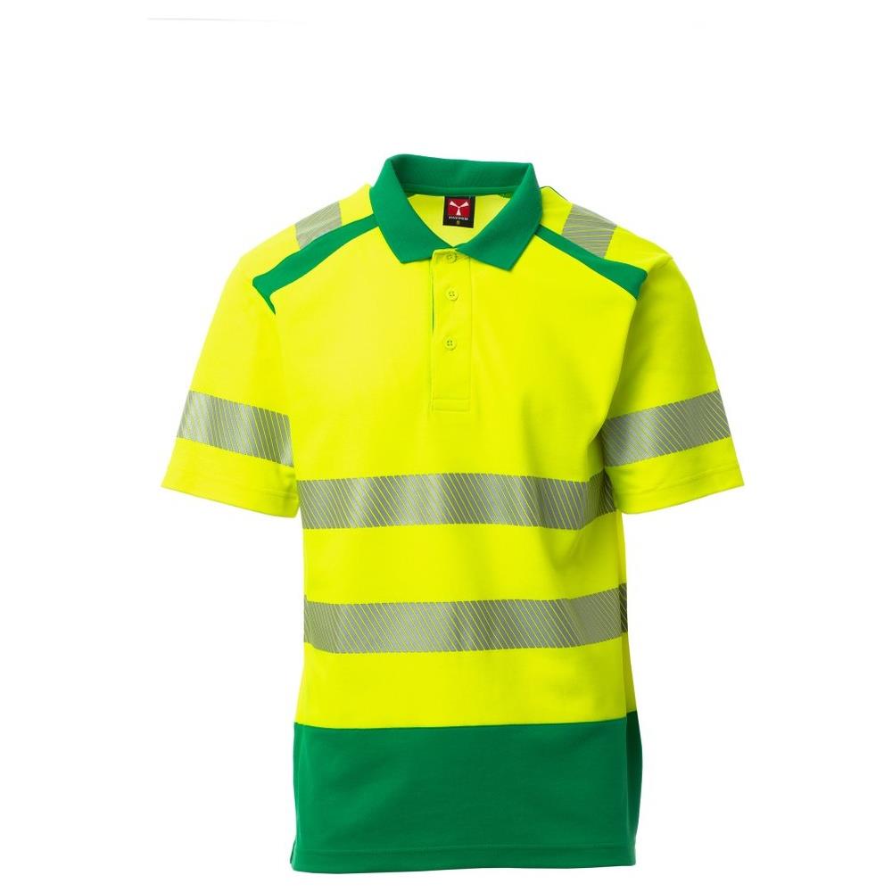 polo manica corta payper road giallo fluo/jelly green xs