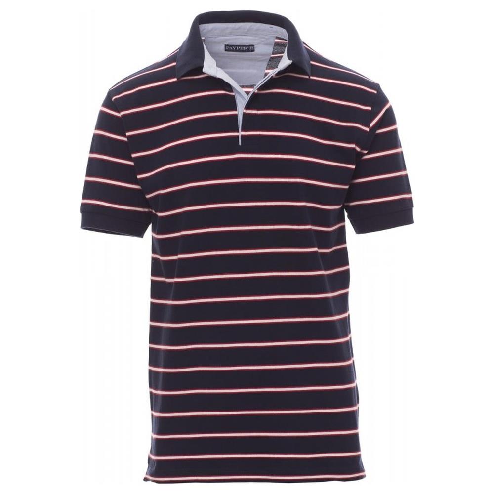 polo manica corta payper sheffield navy/rosso-bianco-rosso s