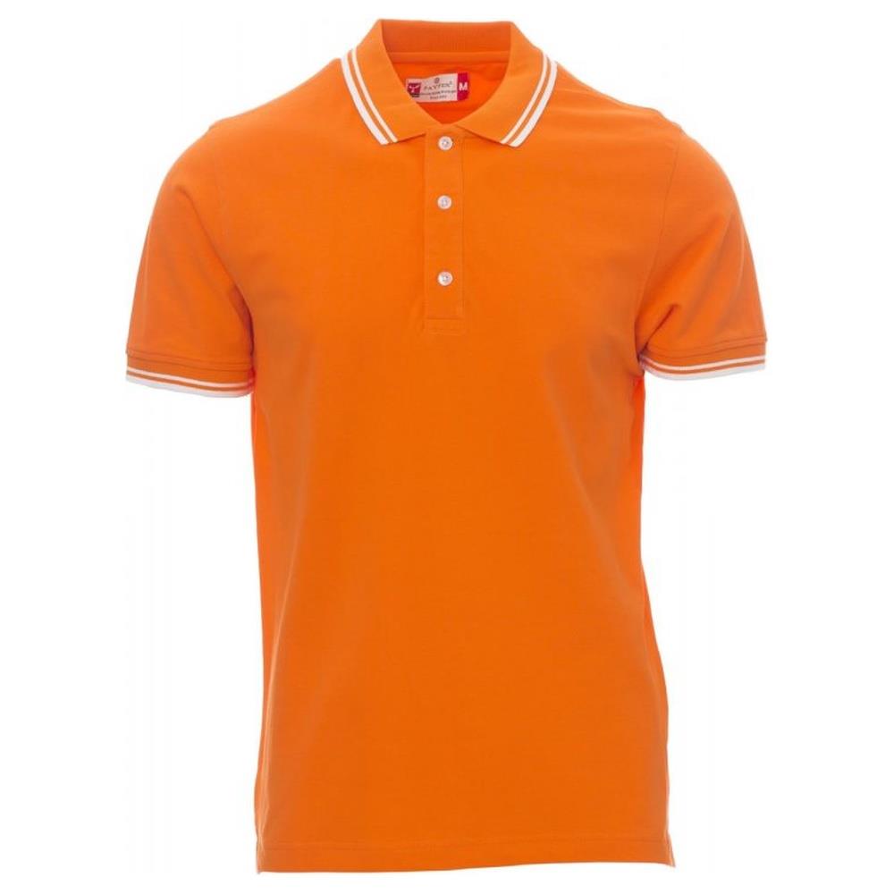 polo manica corta payper skipper arancione/bianco s