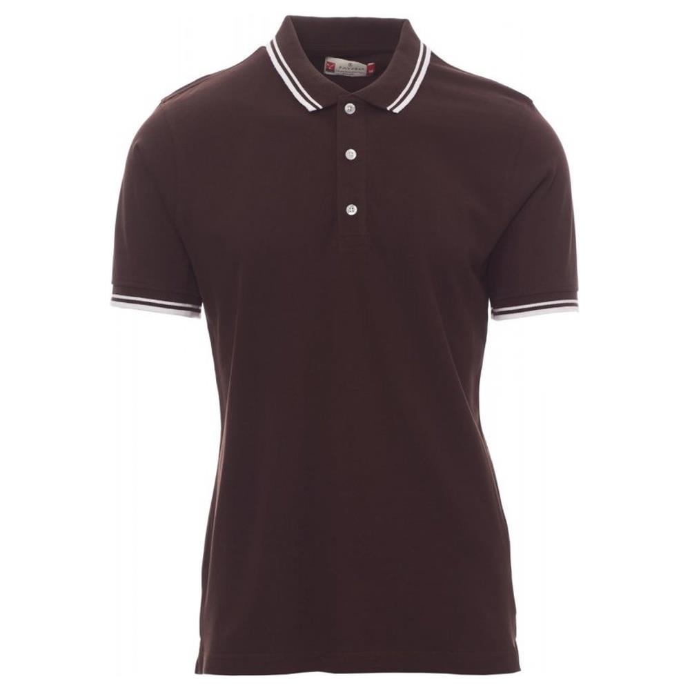 polo manica corta payper skipper marrone/bianco s