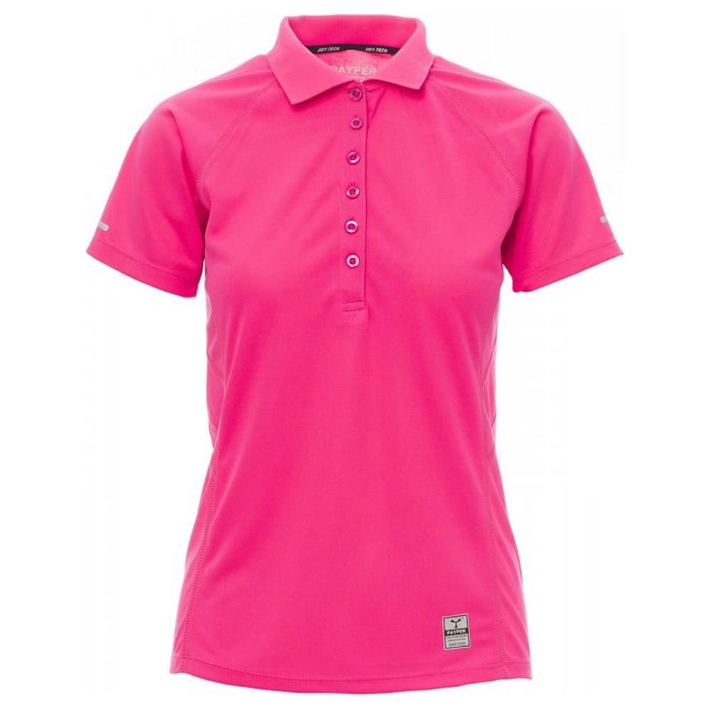 polo manica corta payper training lady fucsia fluo s