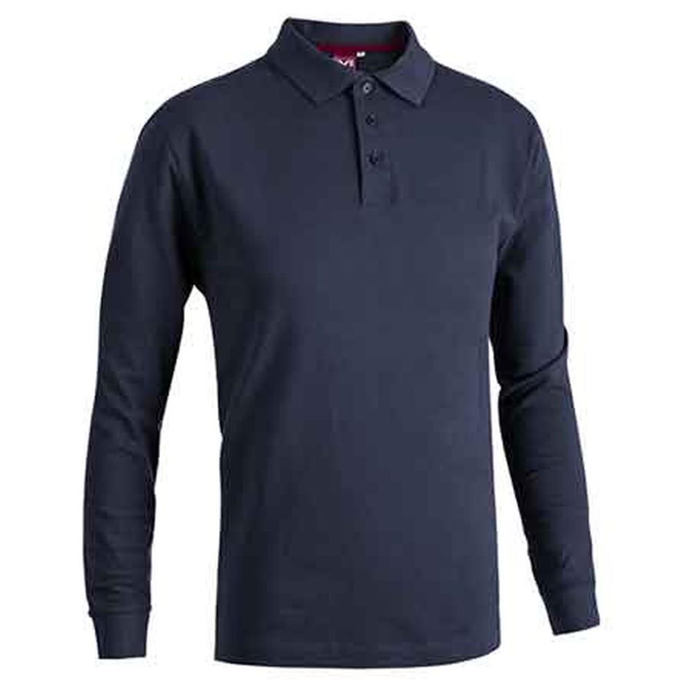 polo manica lunga blu