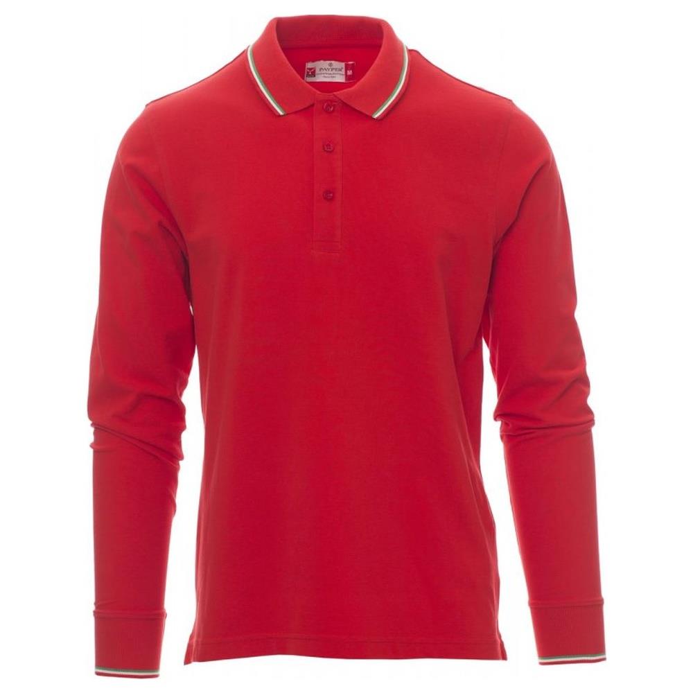 polo manica lunga payper aviazione rosso/italia xxs