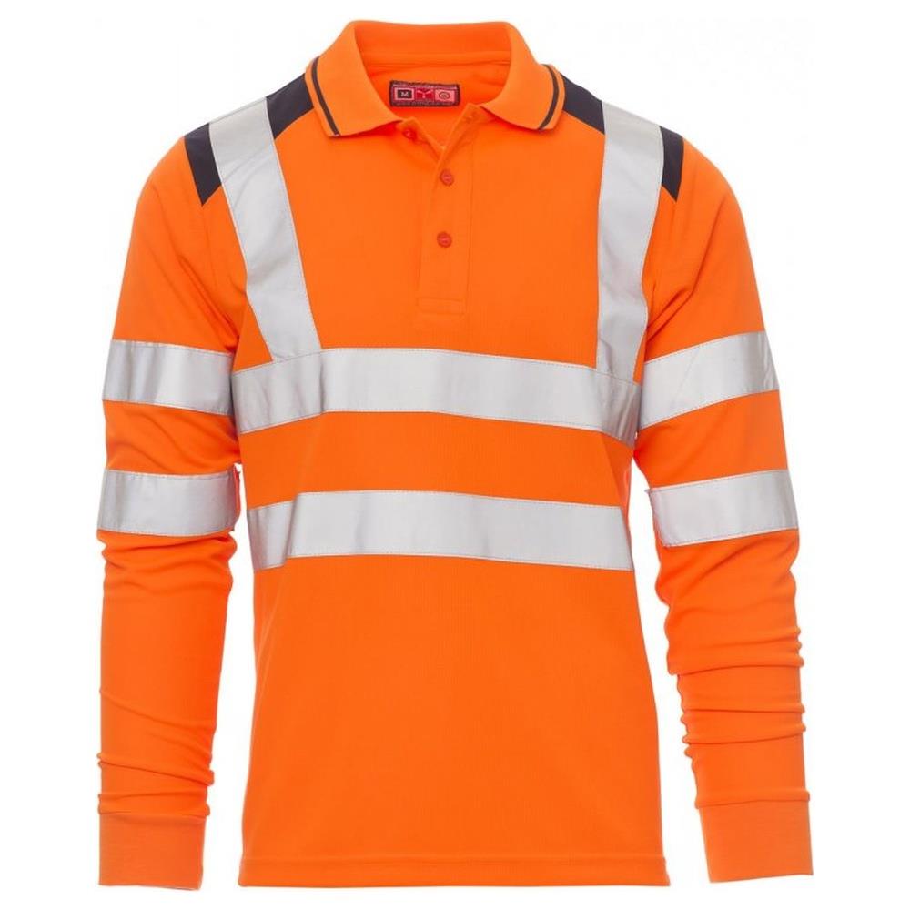 polo manica lunga payper guard+winter arancione fluo/navy xs