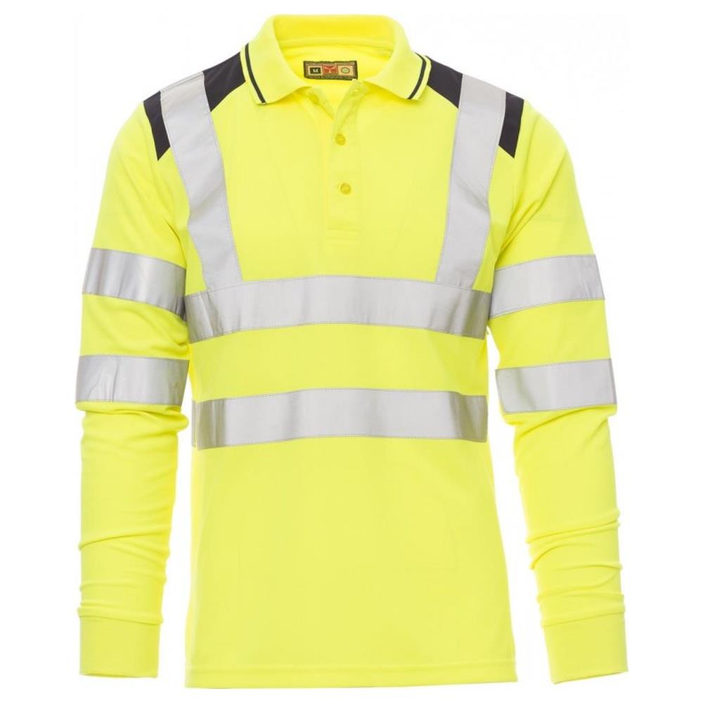 polo manica lunga payper guard+winter giallo fluo/navy xs