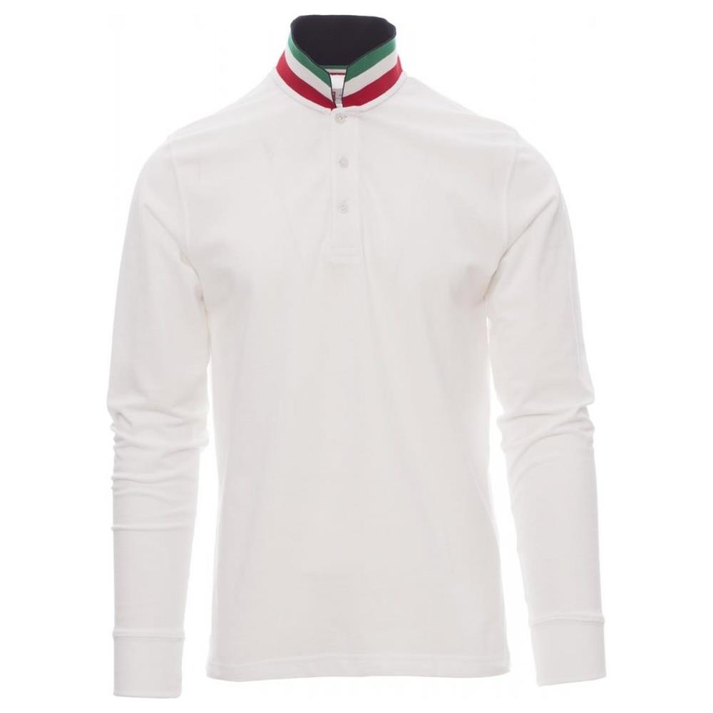 polo manica lunga payper long nation bianco/italia s
