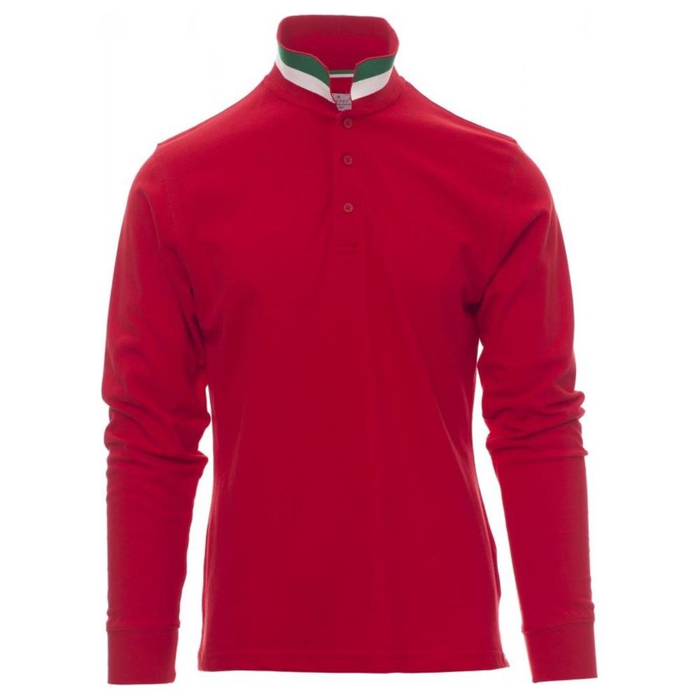 polo manica lunga payper long nation rosso/italia s