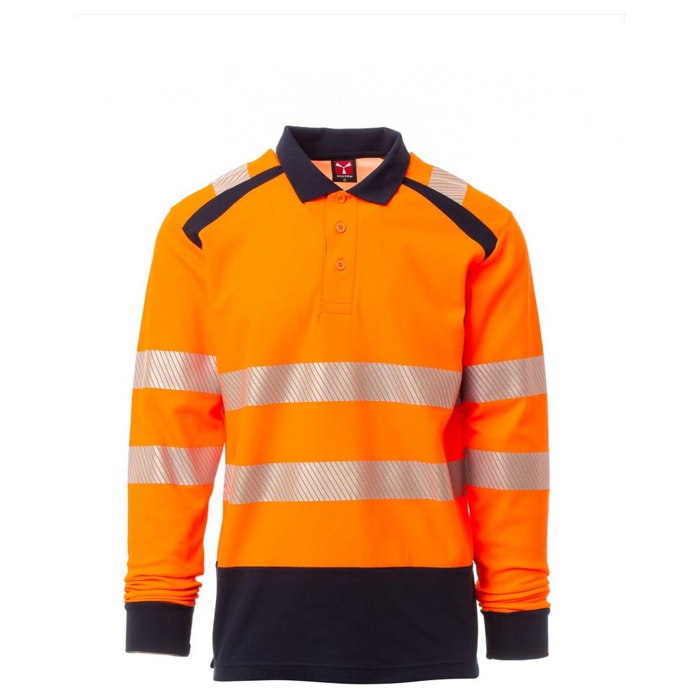 polo manica lunga payper road winter arancione fluo/navy xs