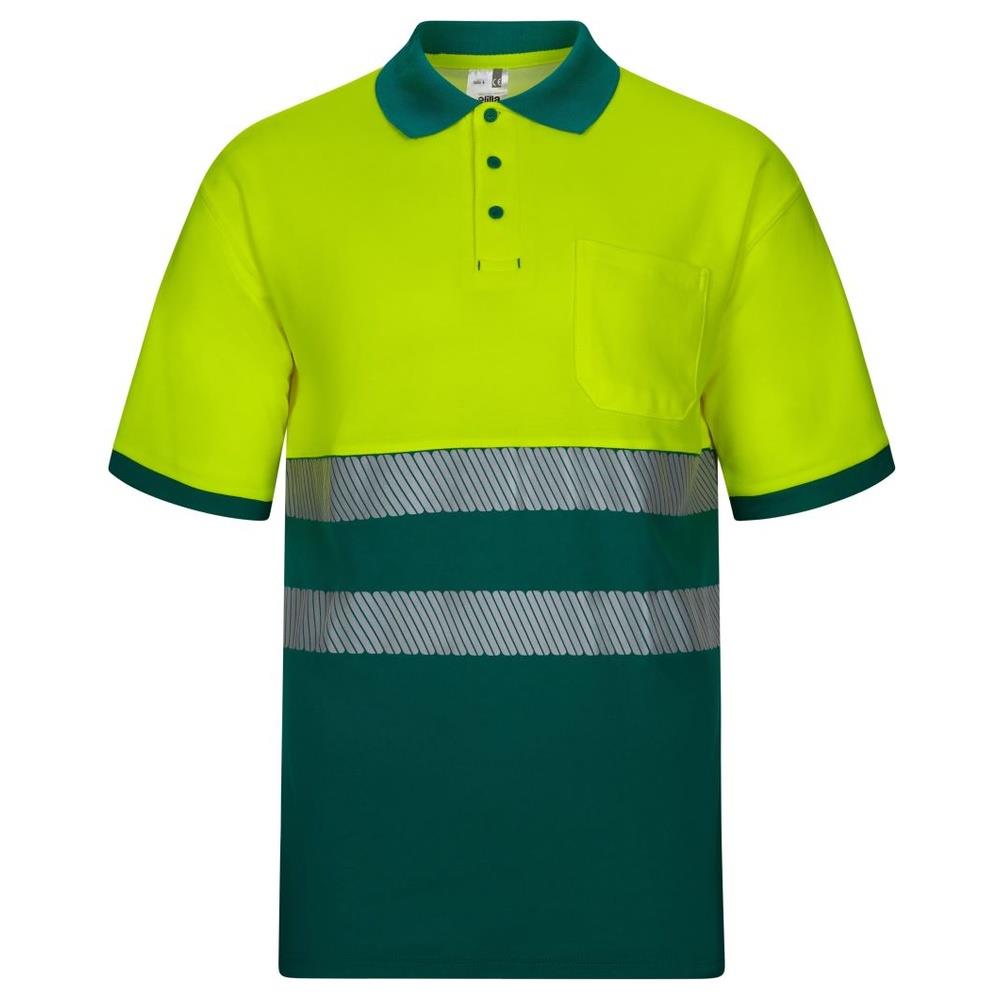 polo velilla cotone bicolor maniche corta b cod 305523 verde/giallo fluo s