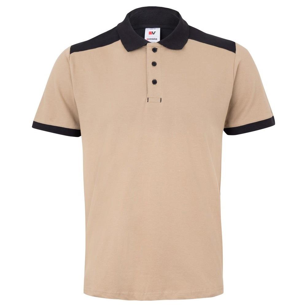 polo velilla elasticizzata maniche corta so cod 105519s beige sabbia/nero xs