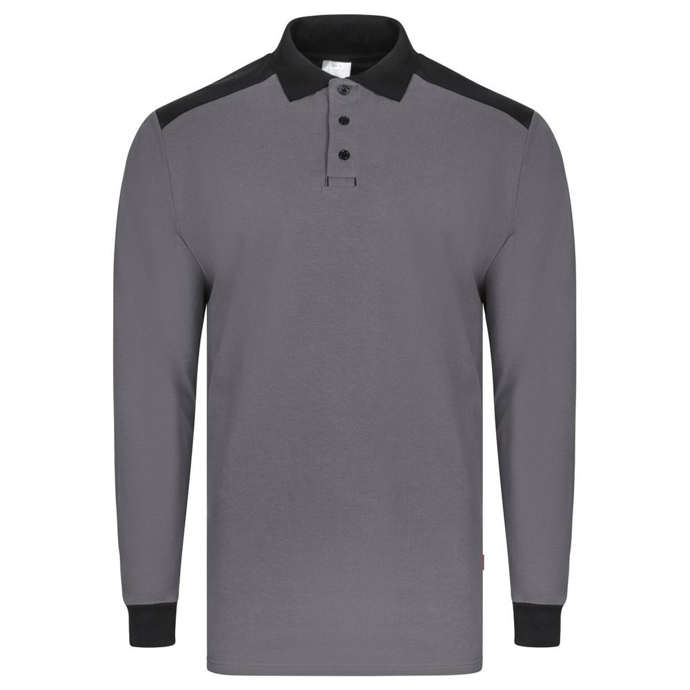 polo velilla elasticizzata maniche lunga so cod 105529s grigio/nero xs