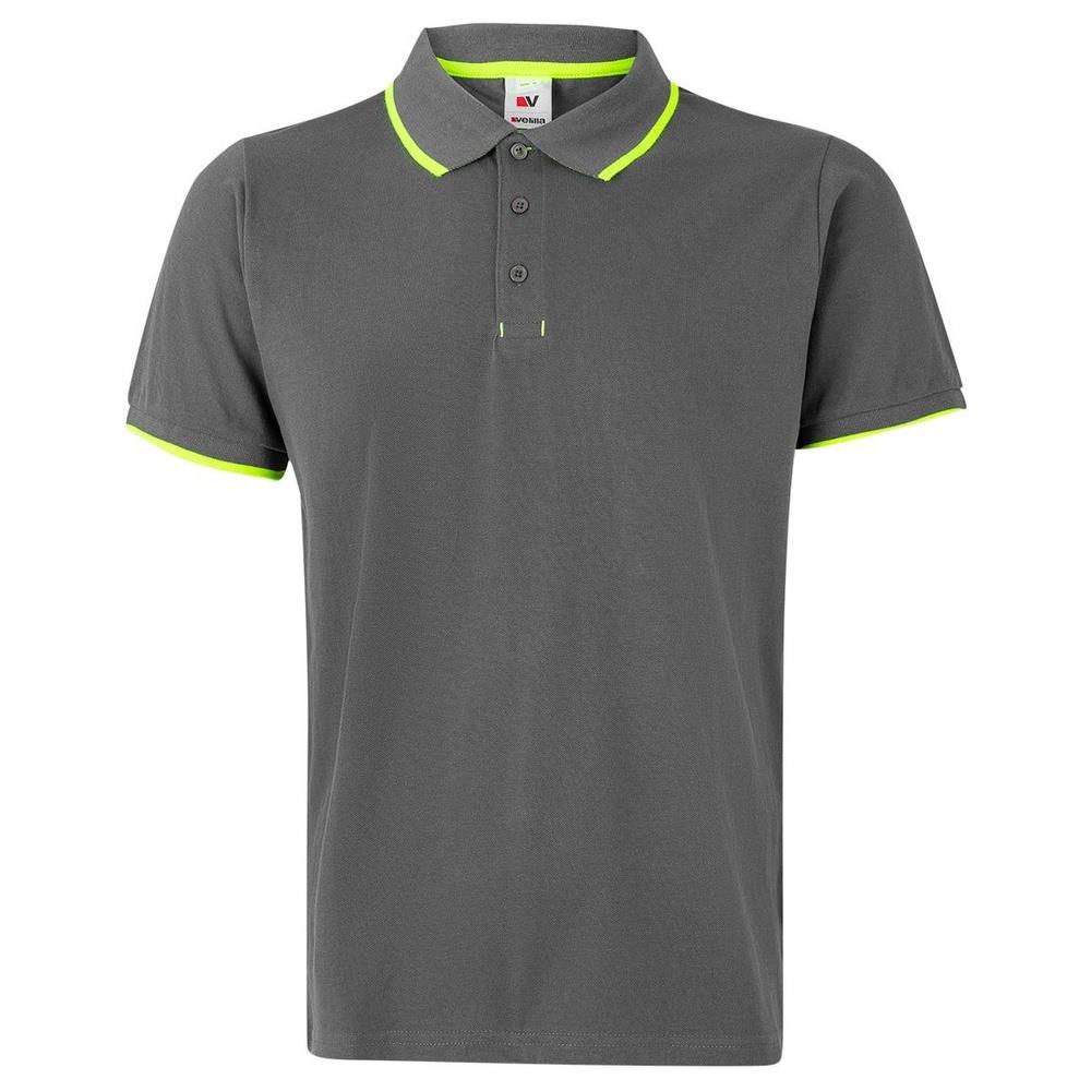 polo velilla maniche corta fluor match cod 105505 grigio/giallo fluo xs