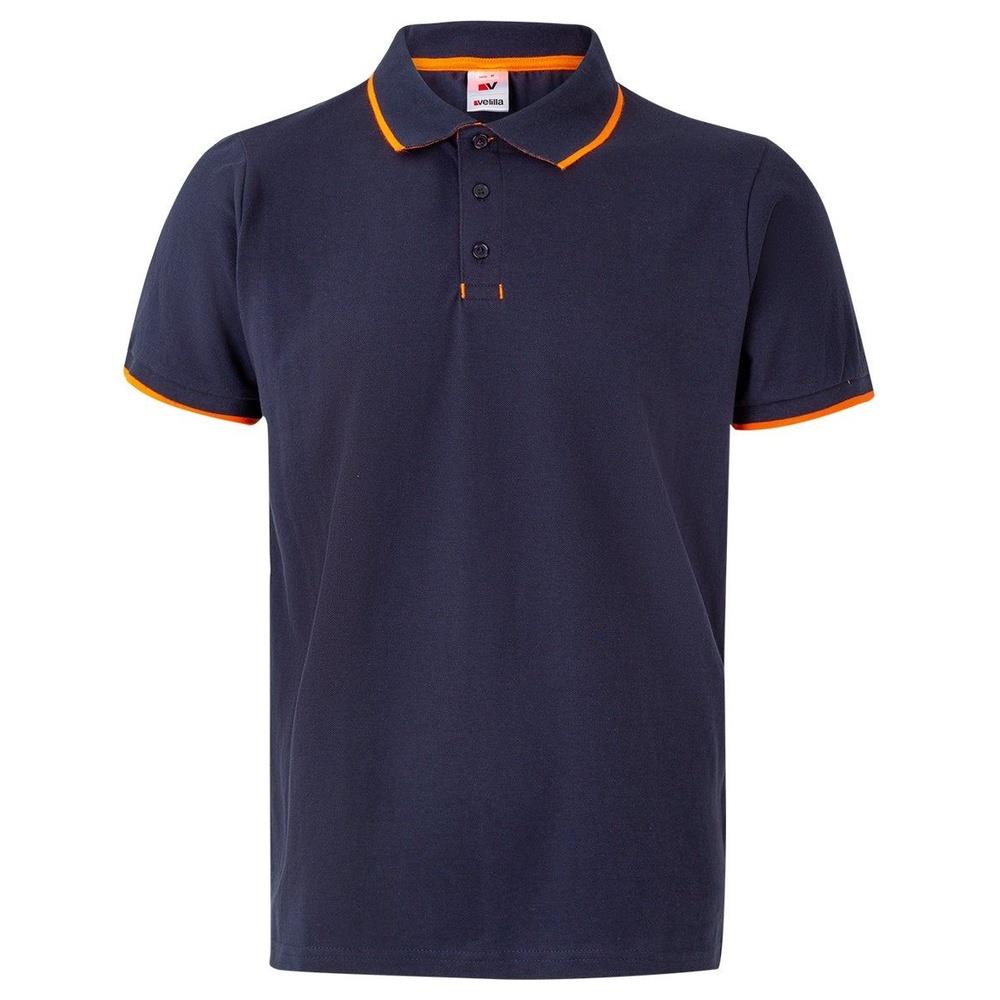 polo velilla maniche corta fluor match cod 105505 navy/arancio fluo xs