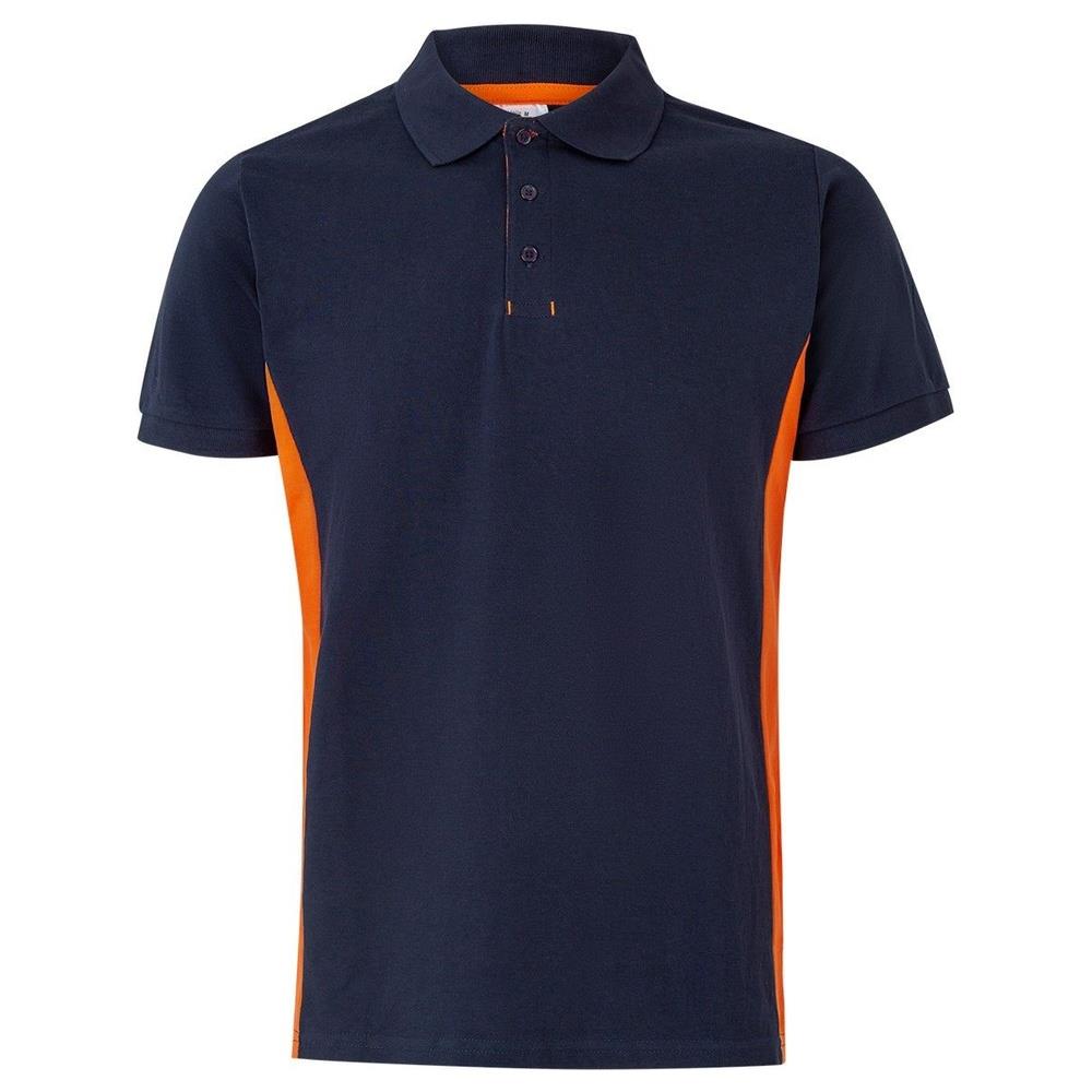 polo velilla maniche corta total match cod 105504 navy/arancione xs