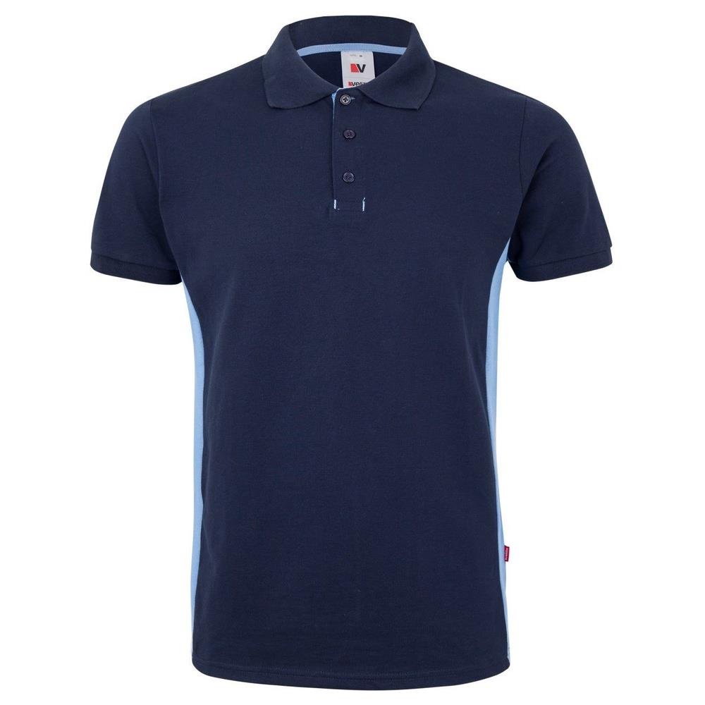 polo velilla maniche corta total match cod 105504 navy/celeste xs