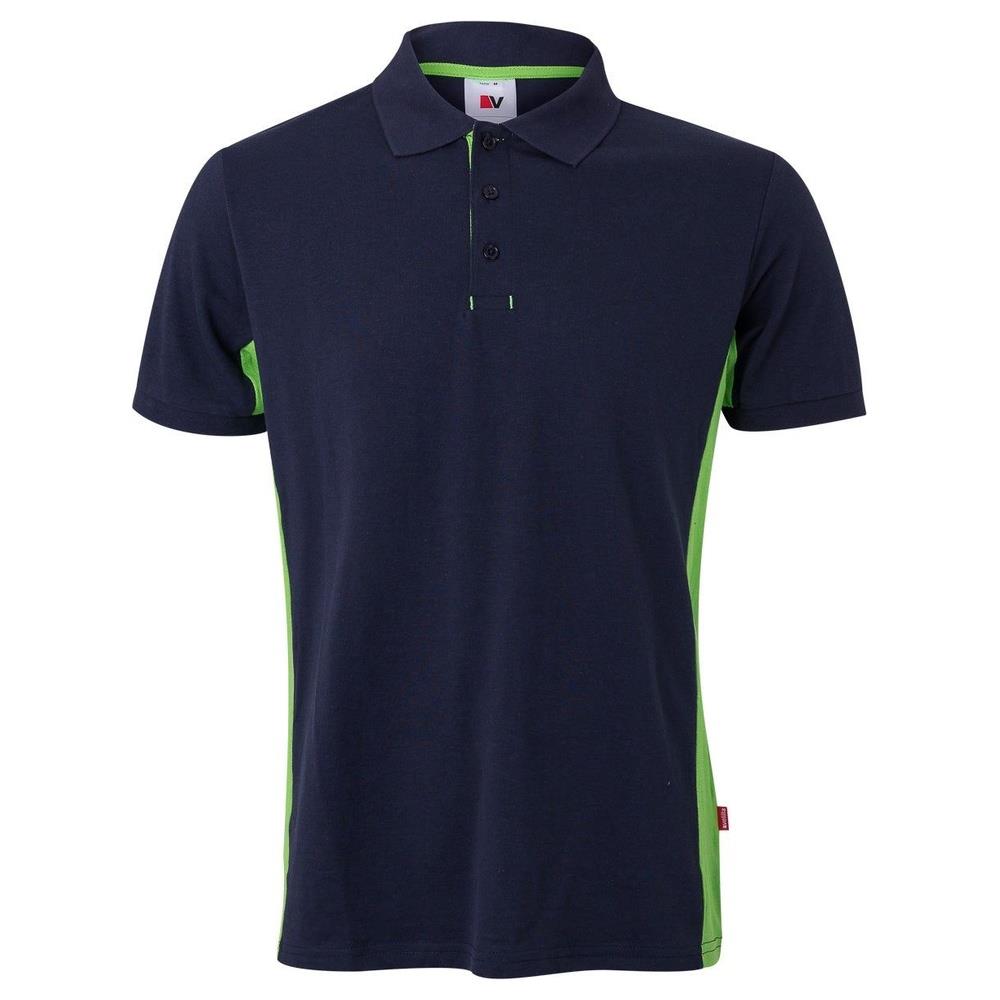 polo velilla maniche corta total match cod 105504 navy/chartreuse xs