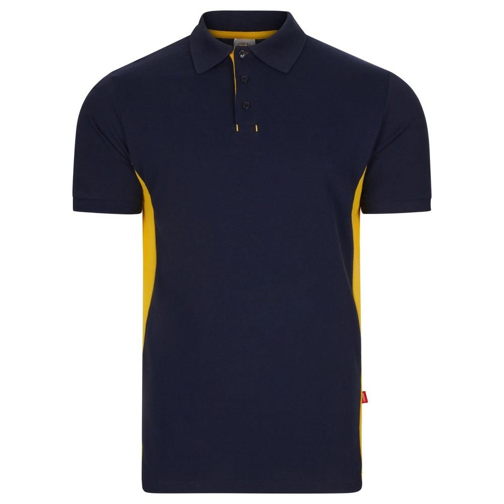 polo velilla maniche corta total match cod 105504 navy/giallo xs