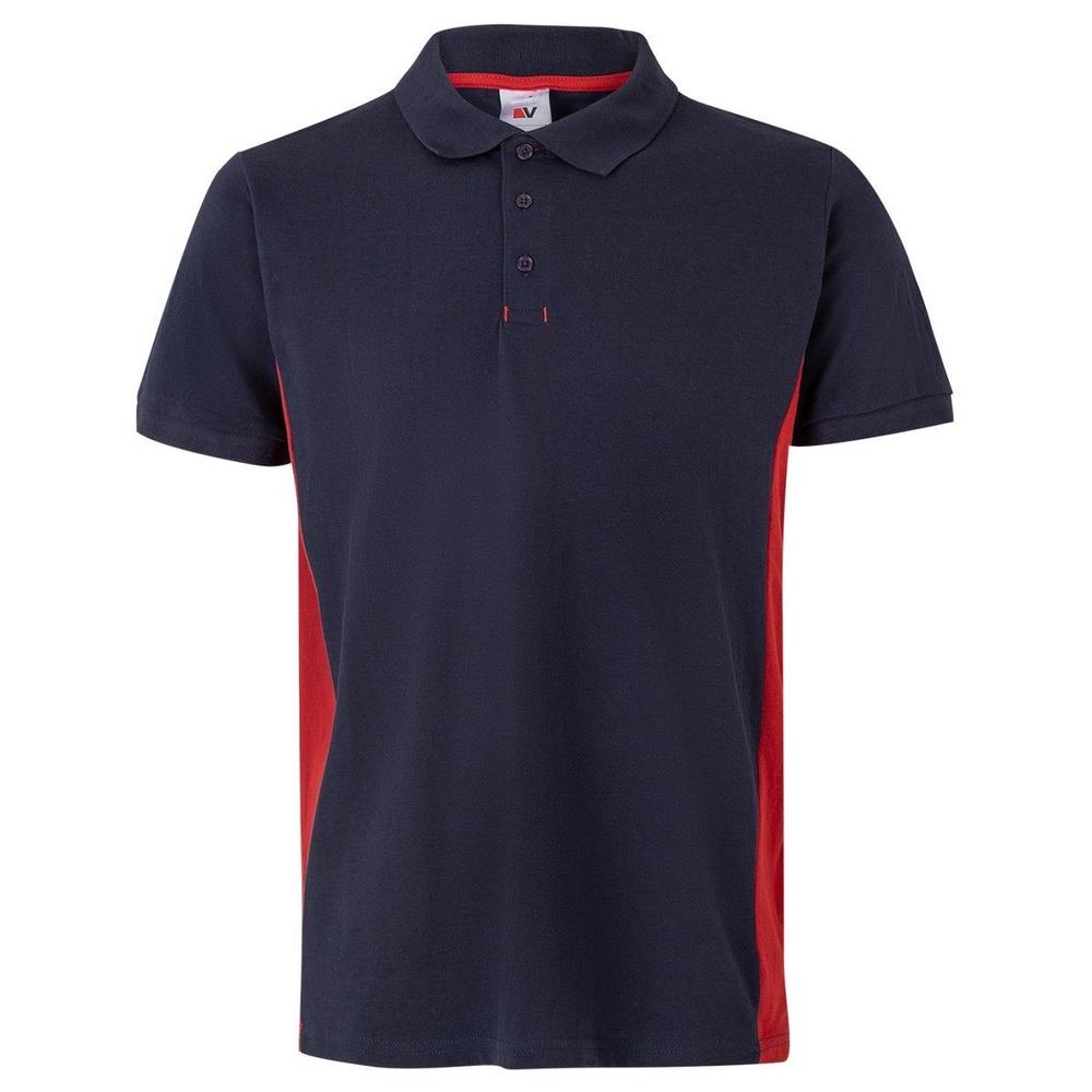 polo velilla maniche corta total match cod 105504 navy/rosso xs