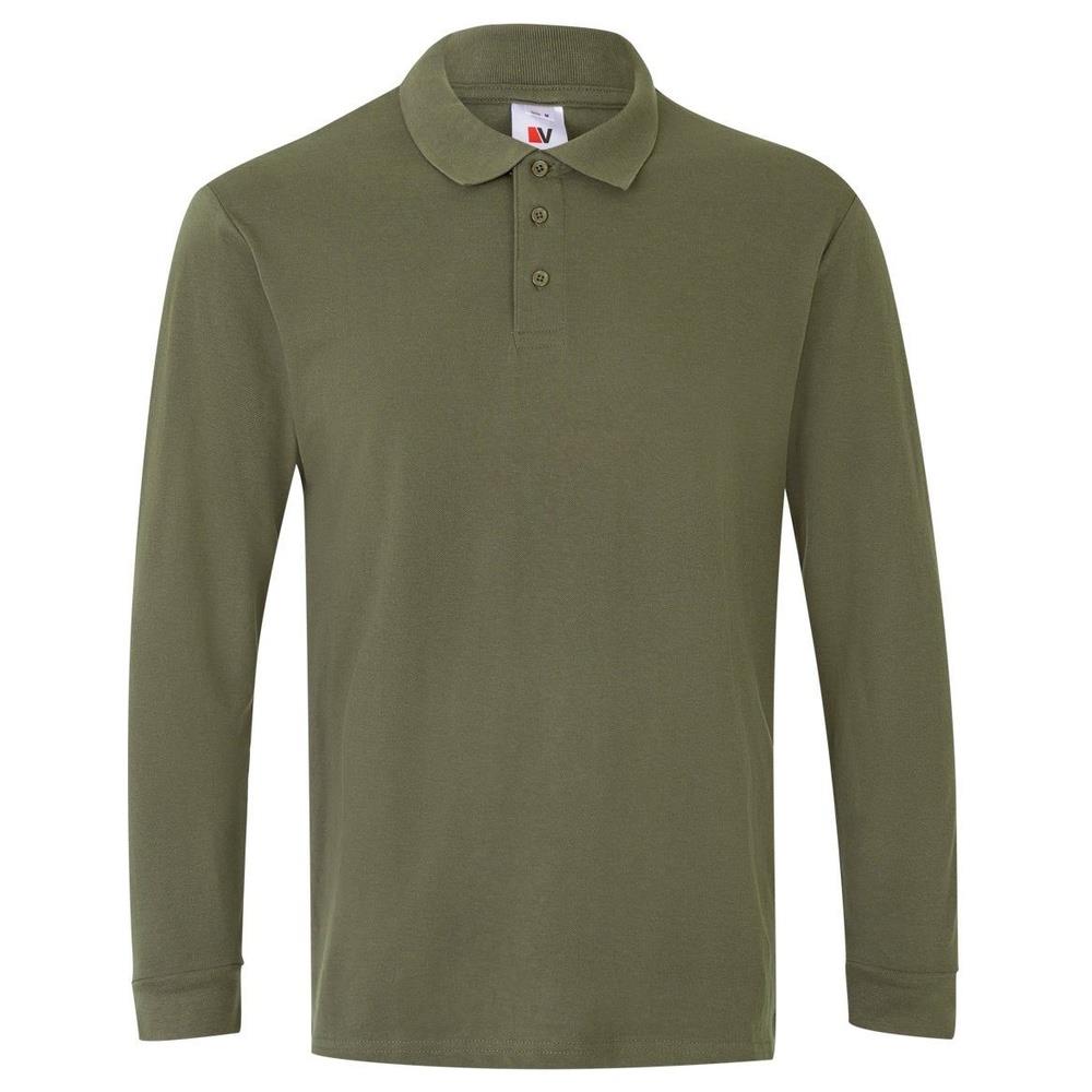 polo velilla maniche lunga cod 105503 verde militare xs