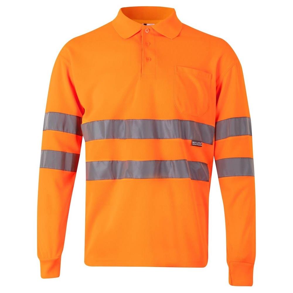 polo velilla maniche lunga cod 174 arancio fluo xs