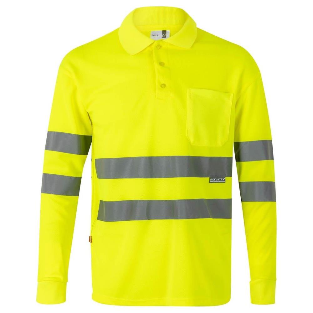 polo velilla maniche lunga cod 174 giallo fluo xs