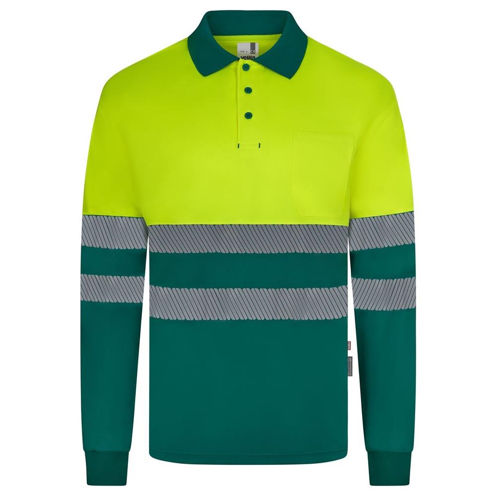polo velilla poliestere riciclato bicolor m cod 305535