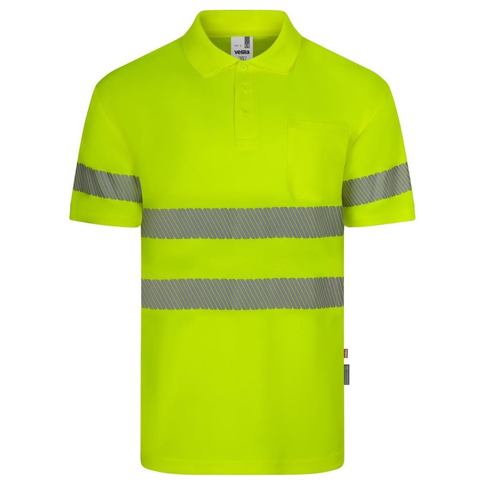 polo velilla poliestere riciclato maniche c cod 305532 giallo fluo s