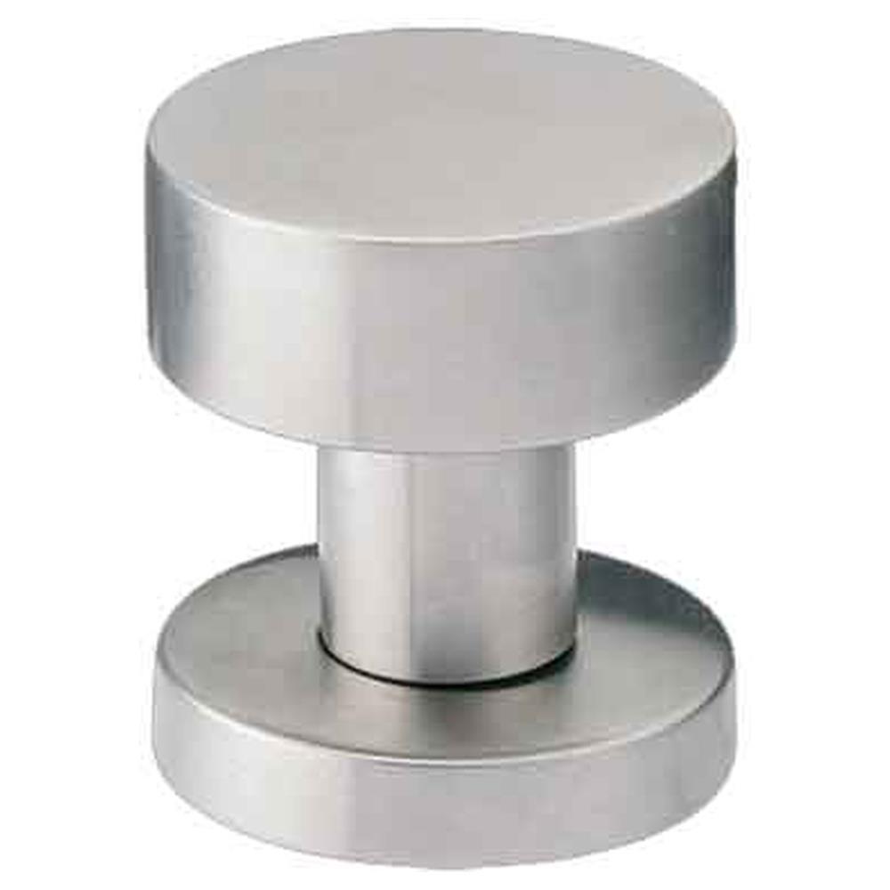 pomolo fisso inox  piano  ø 52 mm - colore inox satinato