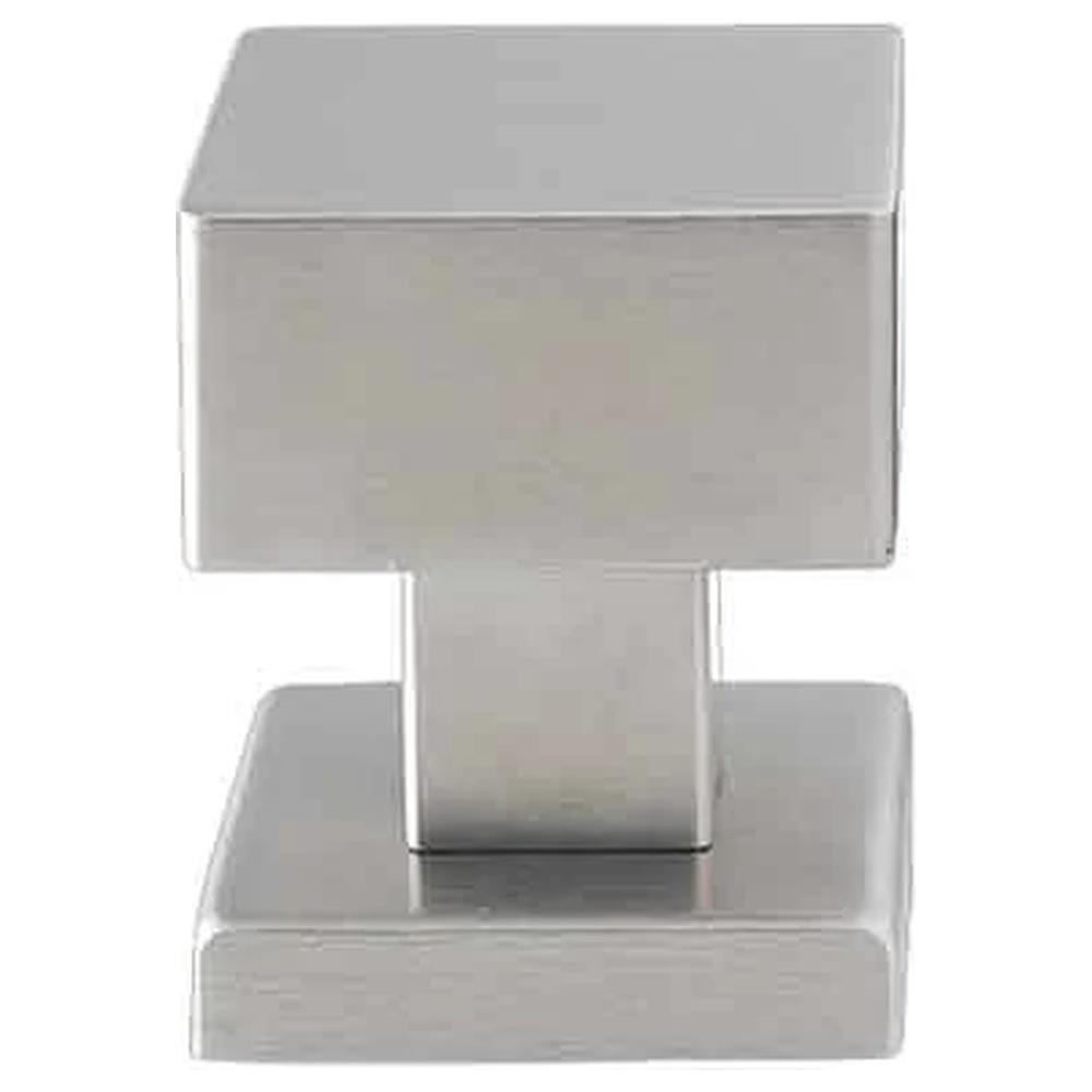 pomolo fisso inox  quadro  50x50x23 mm  - colore inox satinato