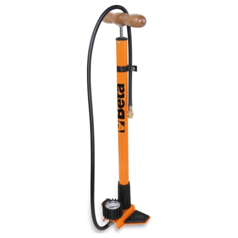 pompa a colonna con manometro per il gonfiaggio di tutti i tipi di bicicletta.  betacollection 9597p