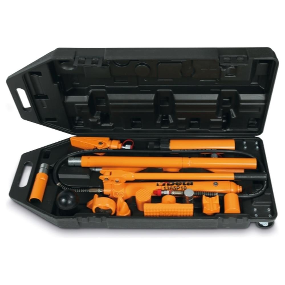 pompa oleodinamica 10 t e kit accessori per carrozzeria in pratica valigia trolley beta 1365/k13