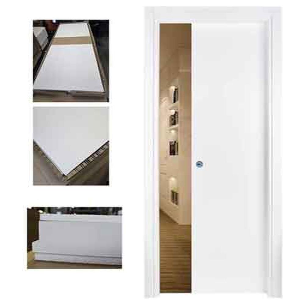 porta scorrevole reversibile bianco effetto liscio