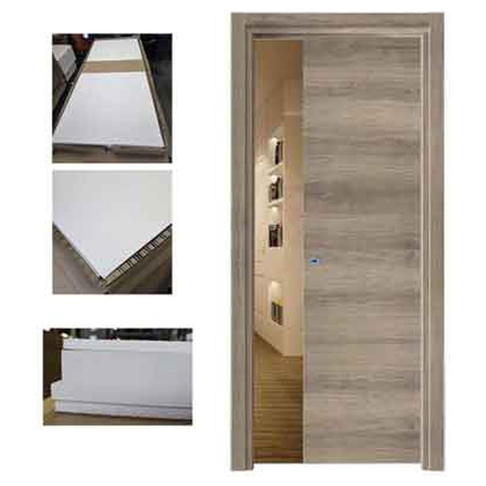 porta scorrevole reversibile olmo nocciola effetto venato