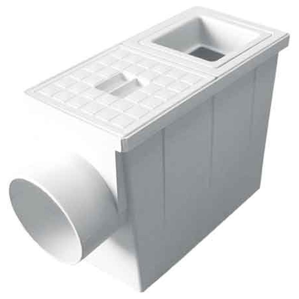 pozzetto pluviale r. quadro 80x80/100x100 mm - scarico ø 100 mm