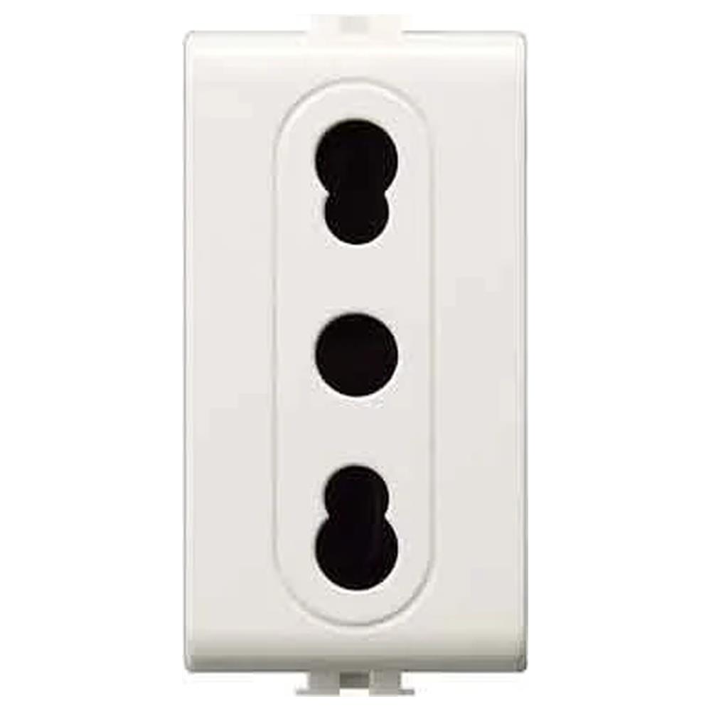 presa bivalente 'easy' 10/16a 250v 2p+t - bianco