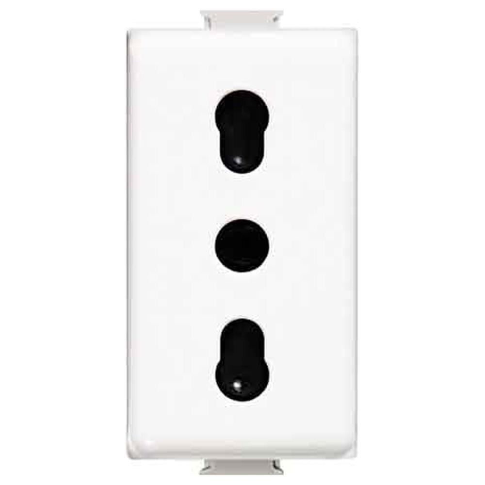 presa  bivalente 'matix' bticino 10/16a 250v 2p+t - bianco