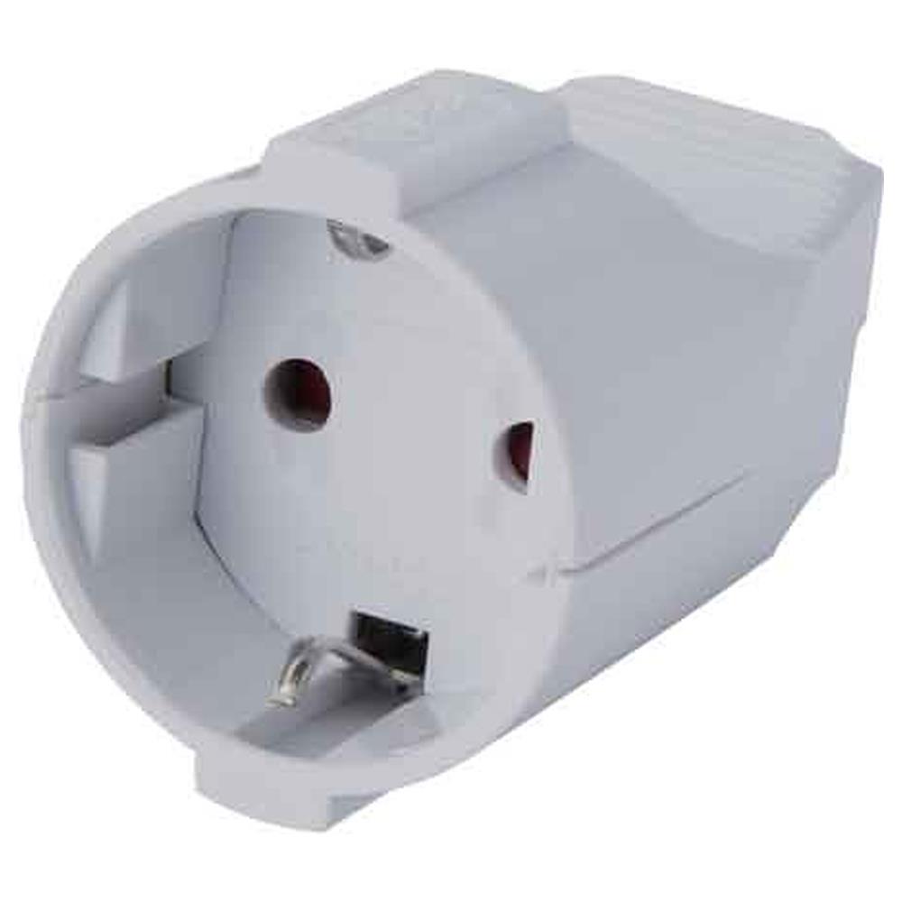 presa mobile schuko 10a 2p+t