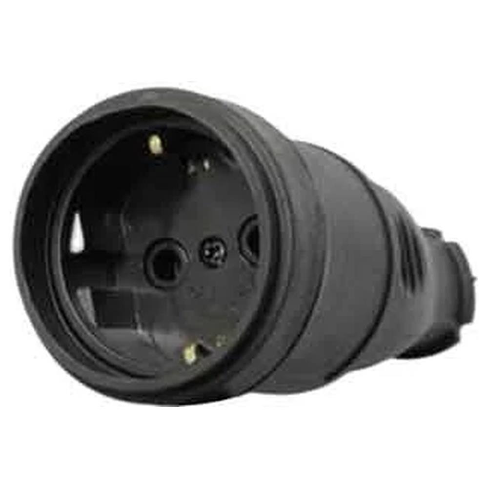 presa mobile schuko 16a in gomma  cardinale 2p+t