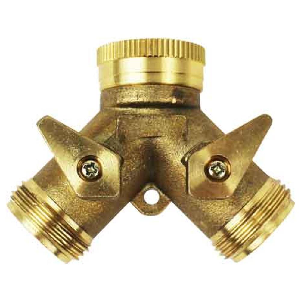 presa rubinetto doppia uscita in ottone cardinale f 3/4" x m 3/4" x m 3/4"