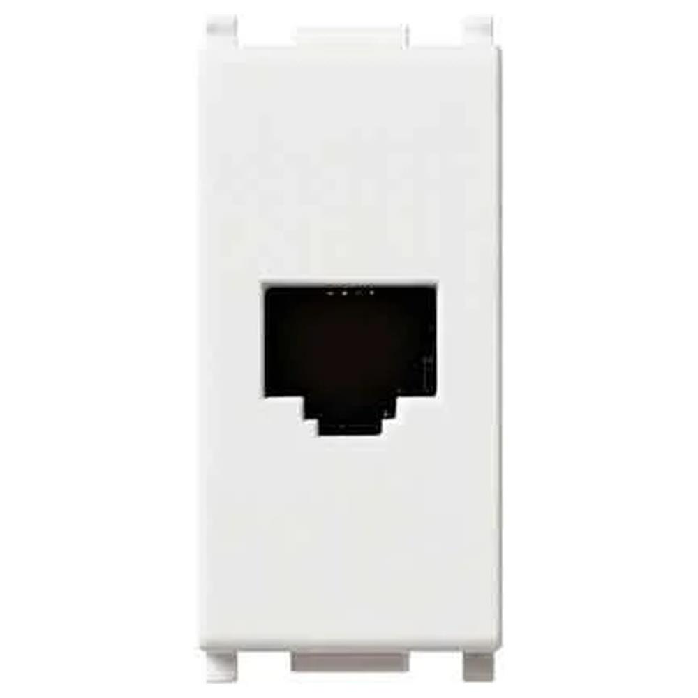 presa telefonica rj11 'plana' vimar plug 6/4 - colore bianco