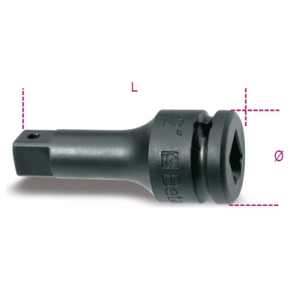 prolunga macchina con attacchi quadri maschio e femmina 1" fosfatata beta 729/21