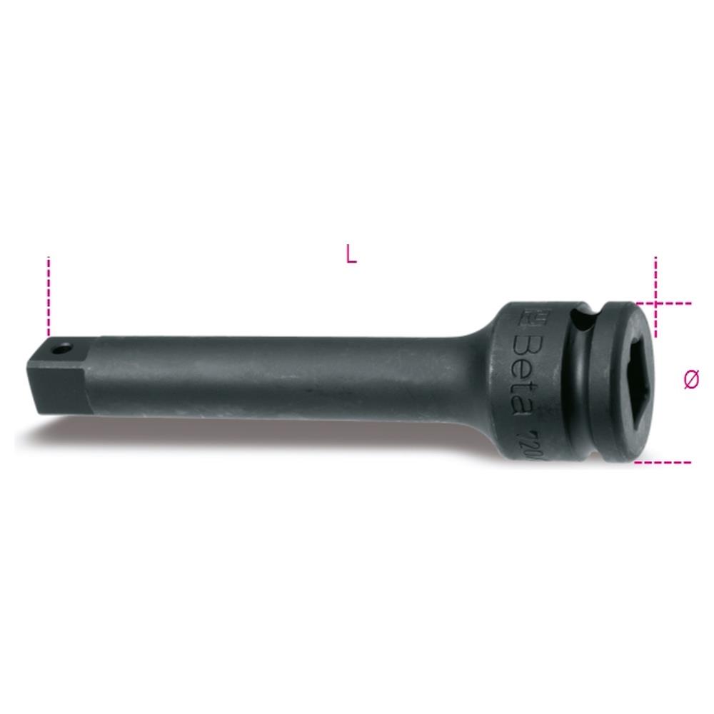 prolunga macchina con attacchi quadri maschio e femmina 1" fosfatata beta 729/22