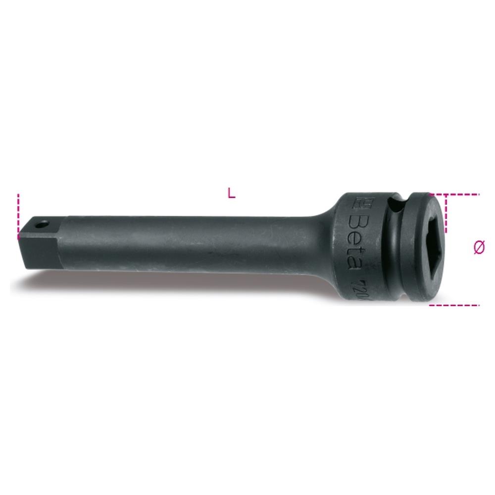 prolunga macchina con attacchi quadri maschio e femmina 3/4" fosfatata beta 728/22