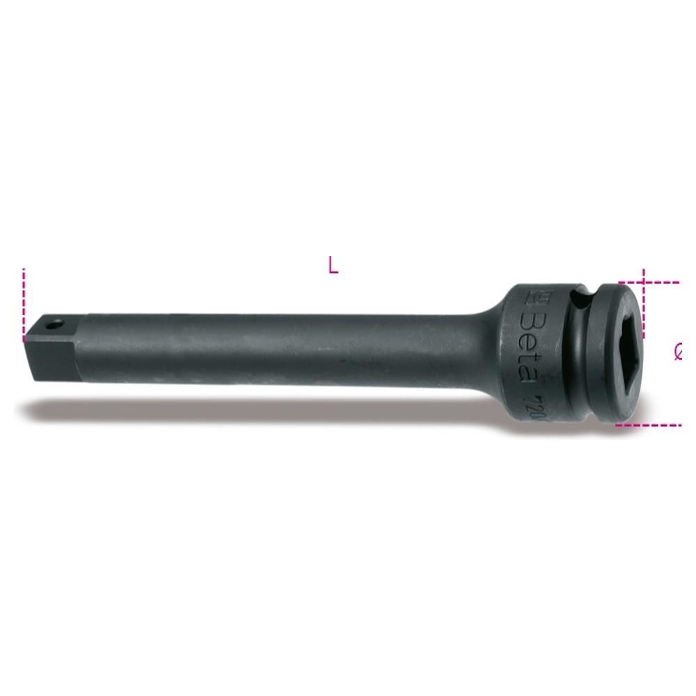 prolunga macchina con attacchi quadri maschio e femmina 3/4" fosfatata beta 728/22l