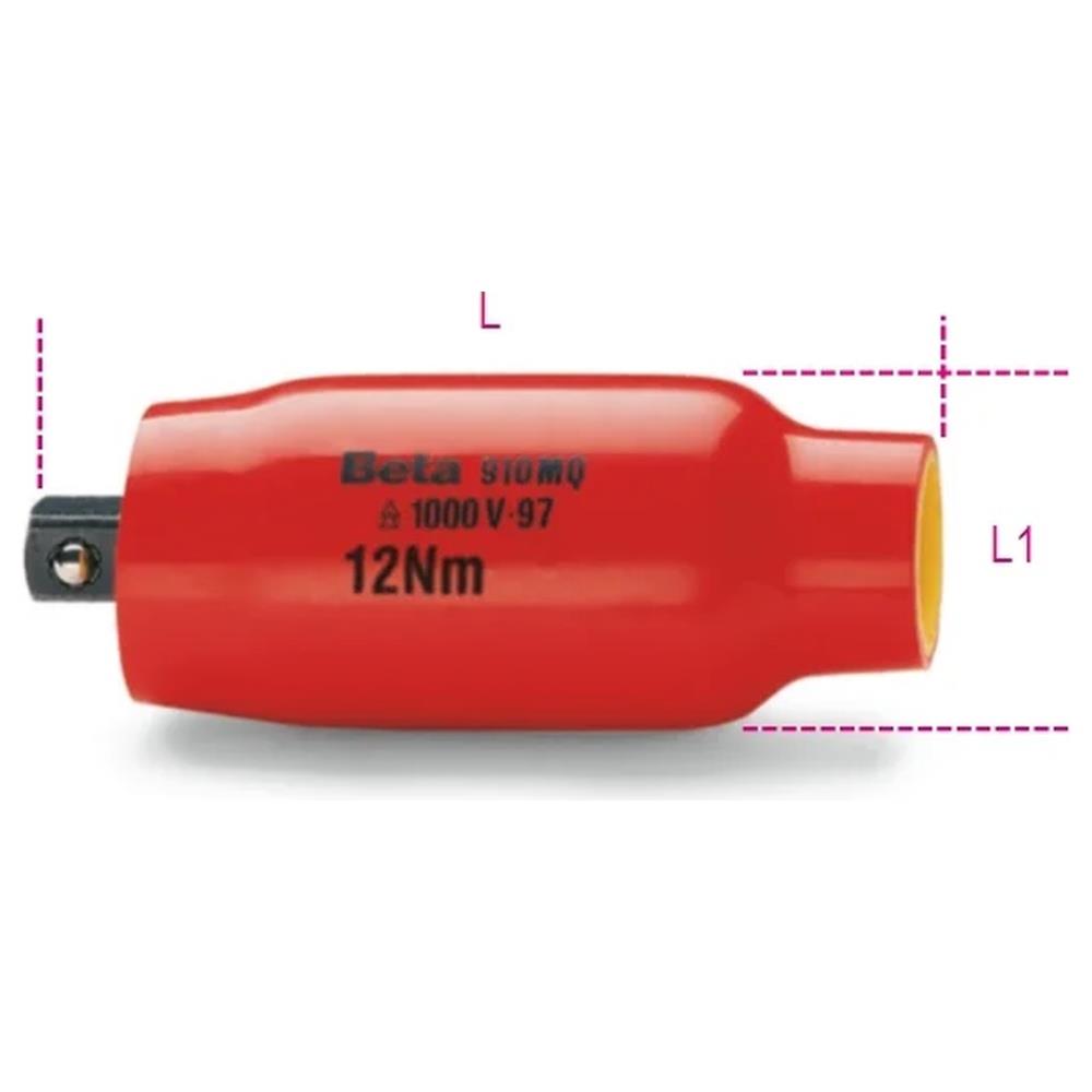 prolunghe pretarate con attacco quadro femmina 3/8" beta 910mq/pt