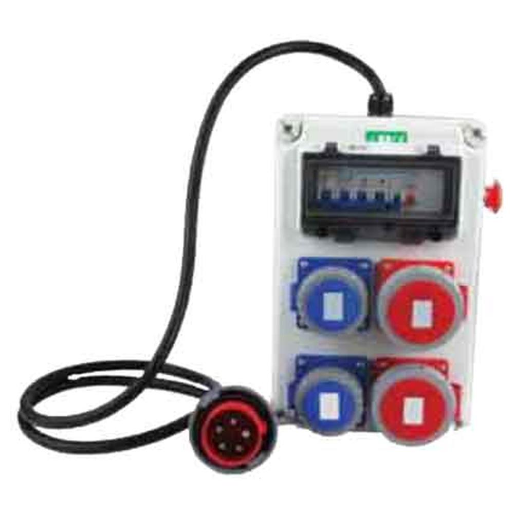 quadro di distribuzione 220v/380v con pulsante di emergenza cardinale cm 330x220x150