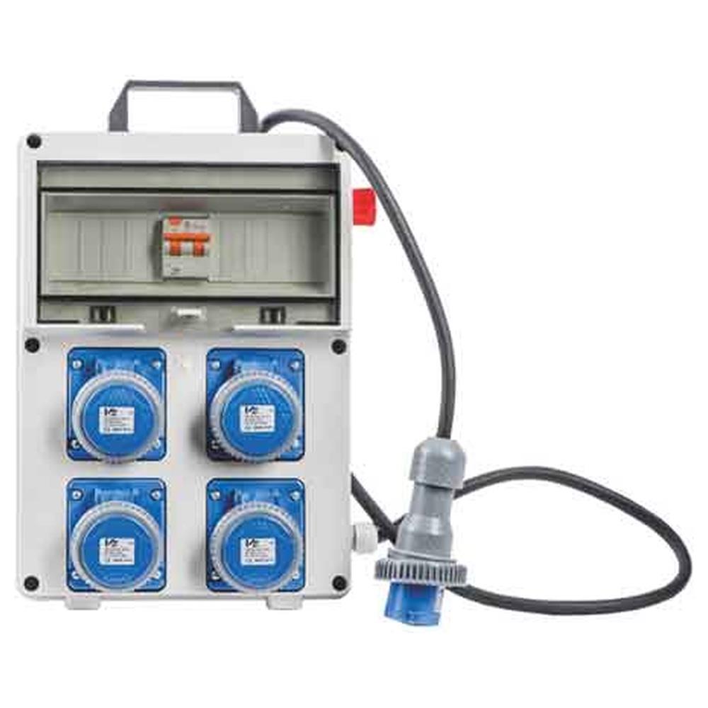 quadro di distribuzione 220v c/pulsante di emergenza cm 25,5x12,5x35,5h