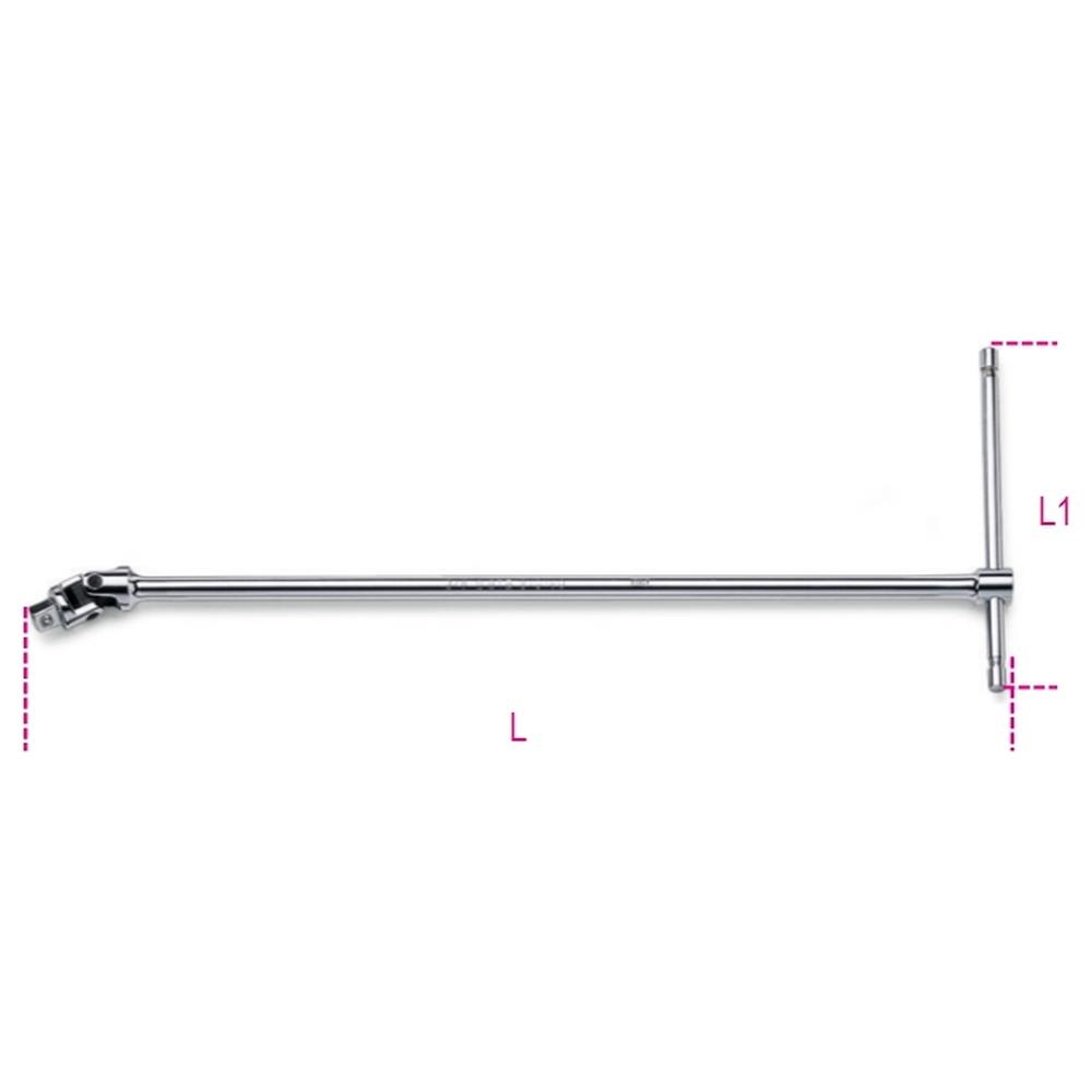 quadro maschio 1/2" snodato a t cromato beta 920/40