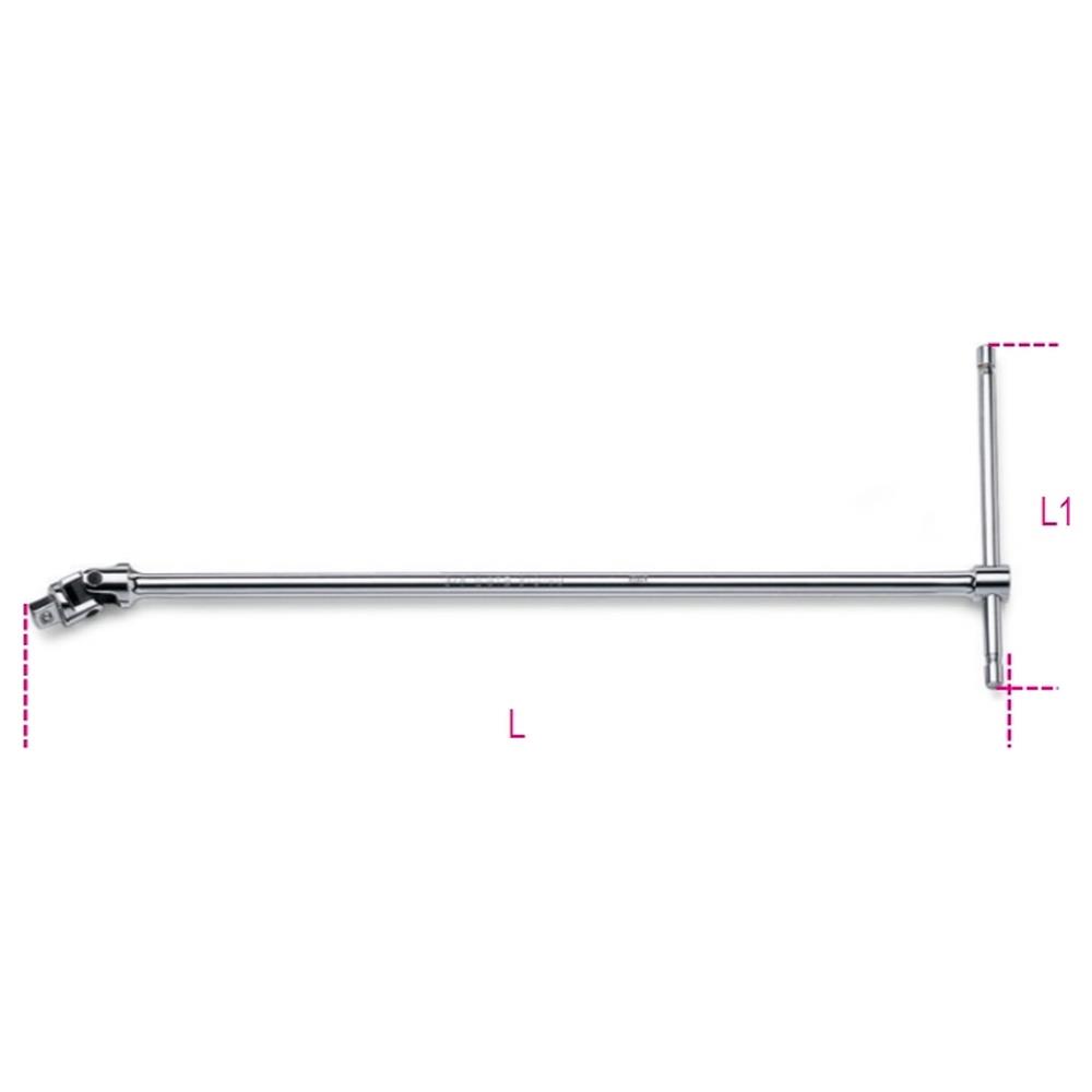 quadro maschio 3/8" snodato a t       cromato beta 910/40