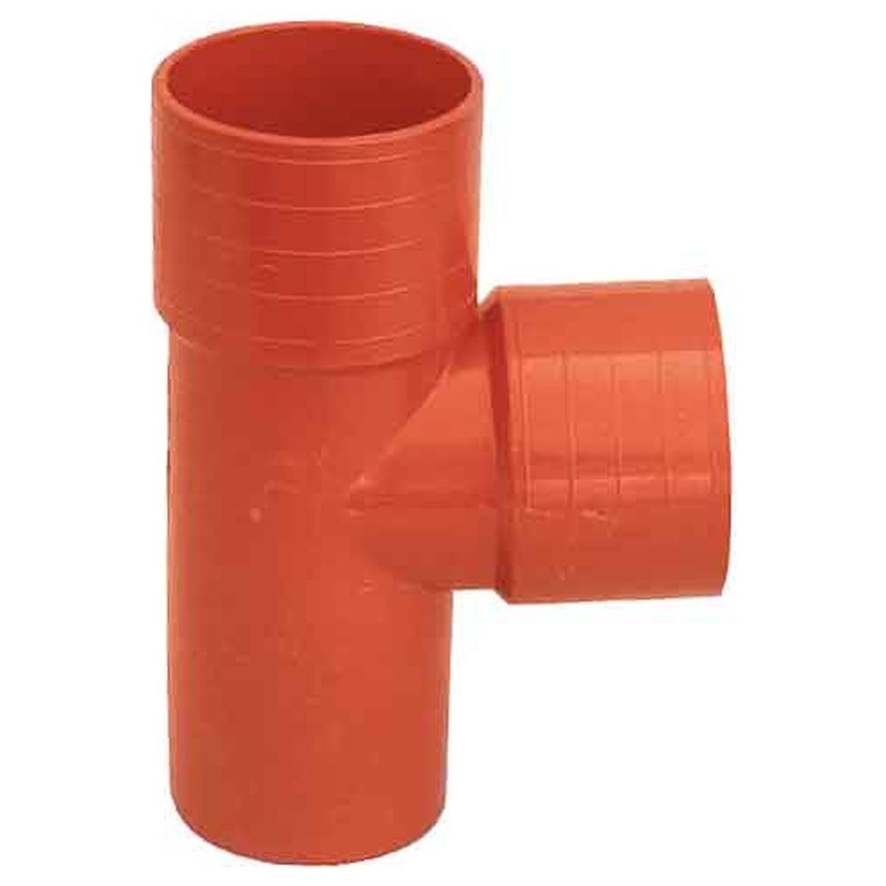 raccordo a t in pvc arancio 87,30°
